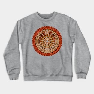 Native American Symbol - Man In The Maze - Folklore Mandala 1 Crewneck Sweatshirt